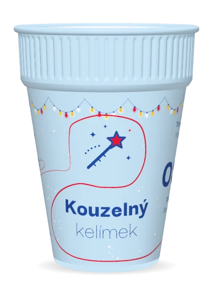 Světle modrý dětský (nealko) kelímek s kouzelnou hůlkou